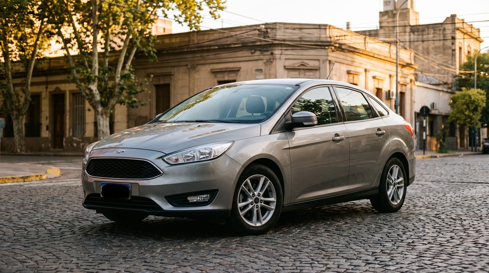 Sedán de calle en una esquina de barrio — chiptuning Stage 1